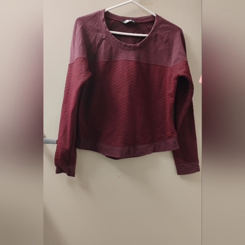 The North Face Women's Quilted Long Sleeve Sweatshirt Sz M